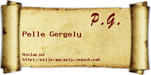 Pelle Gergely névjegykártya